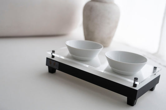 Dog Bowl Station White Small